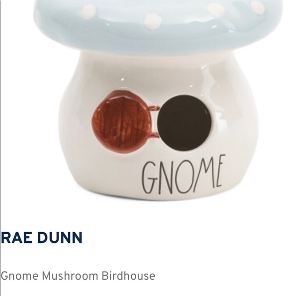 New Rae Dunn “GNOME” Mushroom Birdhouse - Picture 3 of 3